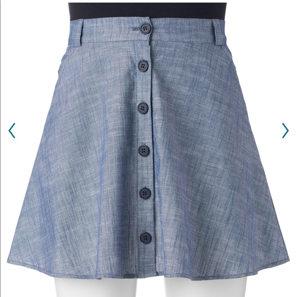 Joe B juniors button front skirt
